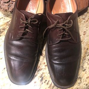 Brown Ombré pebble leather tie casual dress shoe